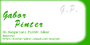 gabor pinter business card