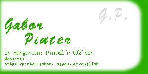 gabor pinter business card